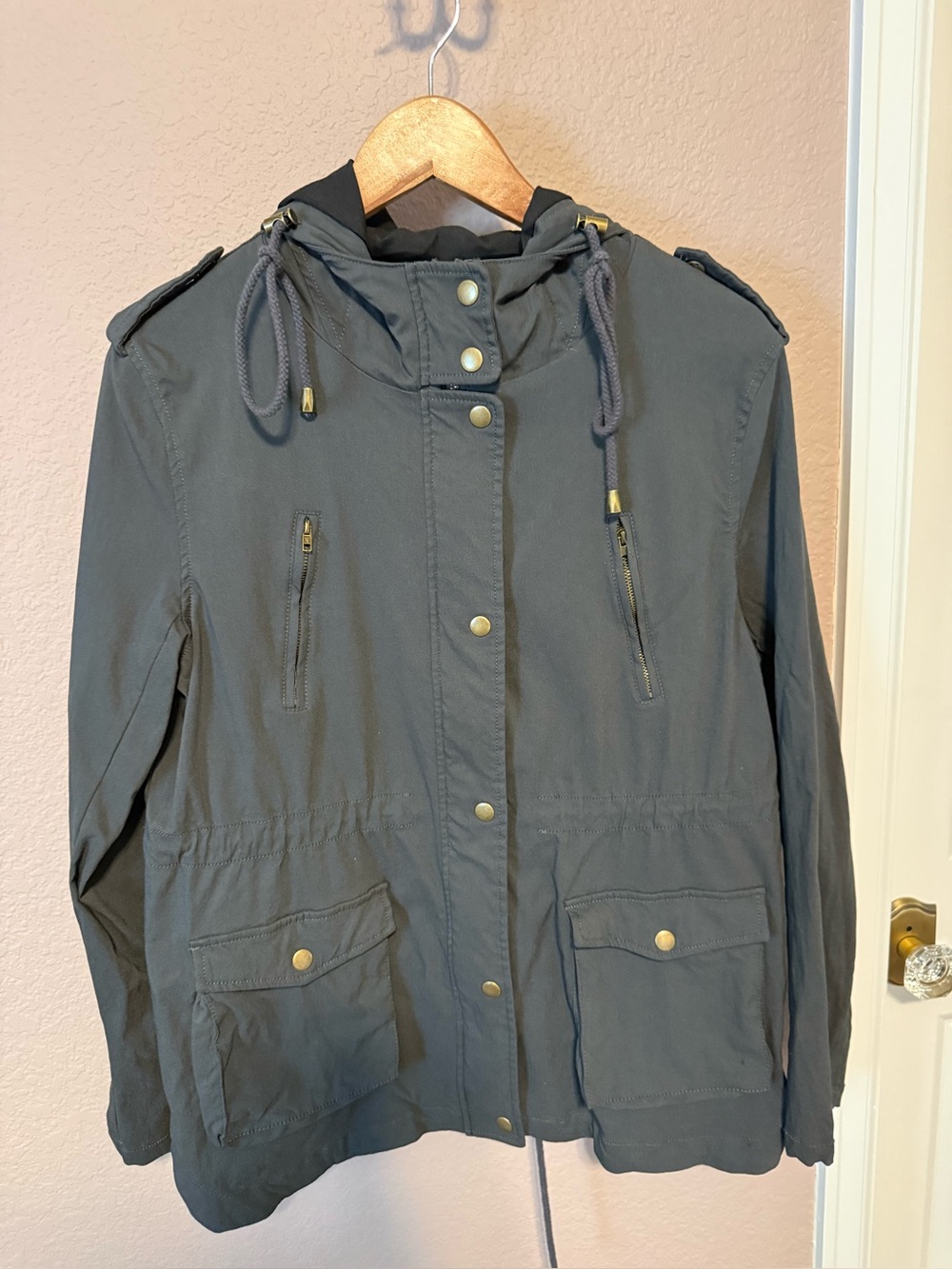 Eden Society Women’s Dark Gray Utility Anorak Jacket